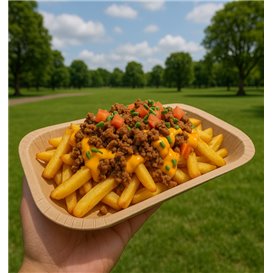 Paper Tray Greaseproof Shape Kraft 15x23cm 245g/m² (50 Units)