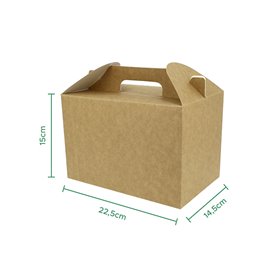 Paper Menu Box Kraft 22,5x14,5x15cm (25 Units) 