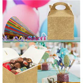 Paper Menu Box Kraft 13,1x13,1x11,5cm (250 Units)