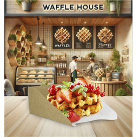 Paper Container Waffles 16x10cm (100 Units)