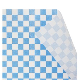 Paper Food Wrap Grease-Proof “Vichy” Blue 20x24,5cm (1.000 Units)