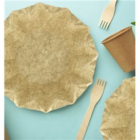 Kraft Paper Deep Plate “Flower” Ø16cm 245g/m² (800 Units)