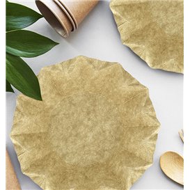 Kraft Paper Deep Plate “Flower” Ø16cm 245g/m² (800 Units)