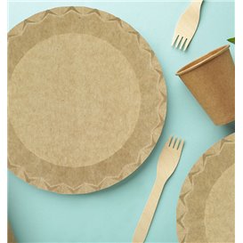 Kraft Paper Plate “Flower” Ø18cm 225g/m² (700 Units)