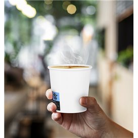 Paper Cup White ECO 4Oz/120ml Ø6,2cm (100 Units)