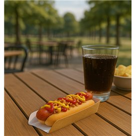 Paper Hot Dog Tray Kraft 17x5x3,5cm (100 Units)