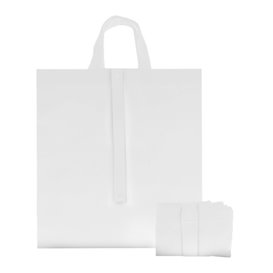 Non-Woven PREMIUM Foldable Foldable Bag with Short Handles White 40+15x40cm (25 Units)