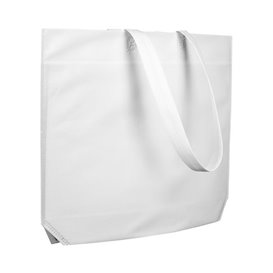 Non-Woven Bag with Long Handles White 48+10x35cm (25 Units)