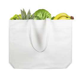 Non-Woven Bag with Long Handles White 48+10x35cm (25 Units)