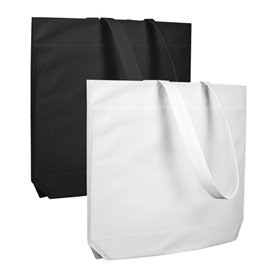 Non-Woven Bag with Long Handles White 48+10x35cm (25 Units)