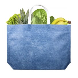 Non-Woven Bag with Hexagonal Base Blue 44+10x30cm (200 Units)