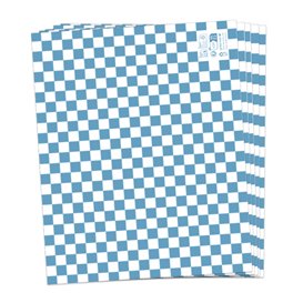 Paper Food Wrap Grease-Proof “Vichy” Blue 20x24,5cm (1.000 Units)