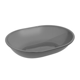 Reusable Durable Reusable Bowl PP Bio Grey “Revolve” Oval 1000ml 22x17,4x5cm (36 Units)