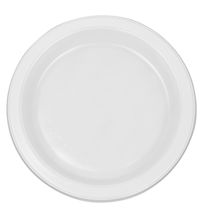 Reusable Plate in PS Flat White 16,5cm (50 Units)  