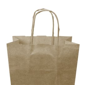 Paper Bottle Bag with Handles Kraft 18+8x39cm (300 Units)