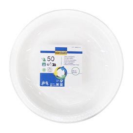 Reusable Plate Deep Economic PS White Ø22cm (450 Units)