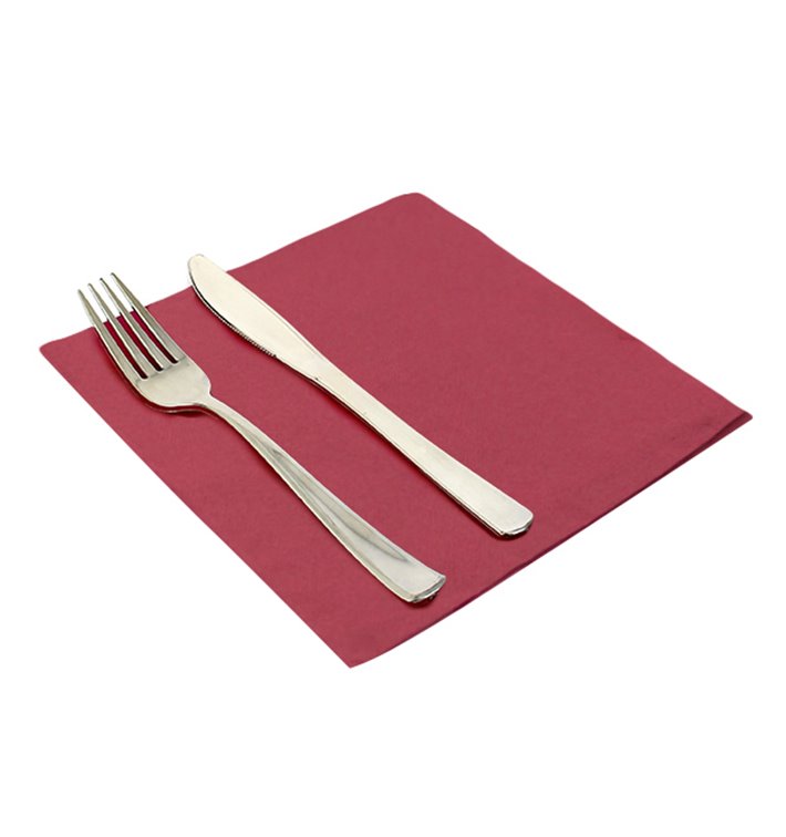 Paper Napkin Double Point 40x40cm 2-ply Burgundy (50 Units)
