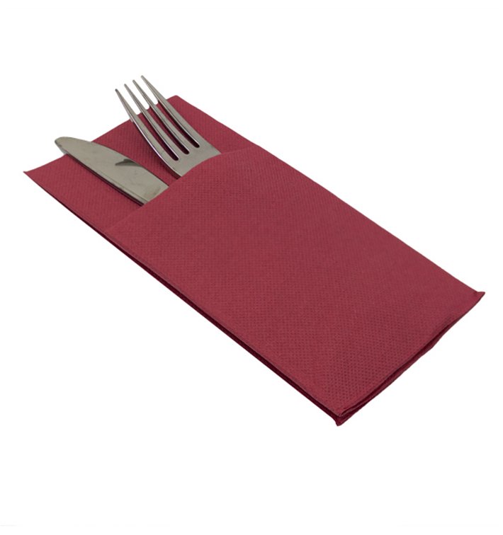 Cutlery Napkin Fold Micropoint 40x40cm Burgundy (480 Units)