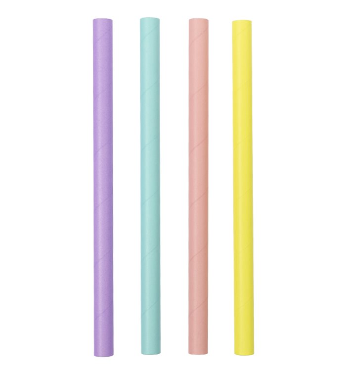 Straight Paper Cane Colors Ø1,2cm 20cm (50 Units)