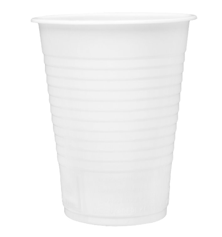 Reusable Plastic Cup in PP White 200ml (100 Units)  