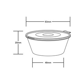 Plastic Container APET Round shape Transparente 80ml (450 Units)