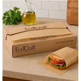 Greaseproof Paper Wrapping Kraft in Dispenser 26x27cm (6.000 Units)