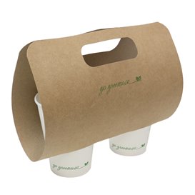 Paper Kraft Cup Carrier 23,9x18cm Ø8,0cm (500 Units)