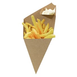 Paper Dipping Cone Kraft 19,5cm 100g (50 Units)