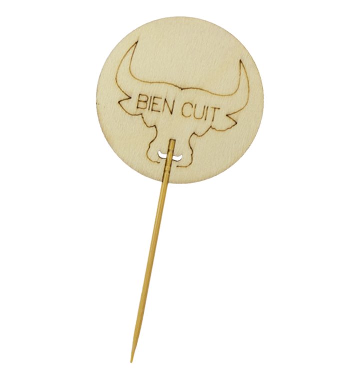 Bamboo Cooking Stick “Bien Cuit” 9cm (60 Units)