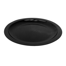 Reusable Hard Plate Flat Black "Round" PP Ø18,5cm (25 Units) 