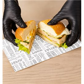 Paper Food Wrap Grease-Proof “Paraules” 20x24,5cm (1.000 Units)