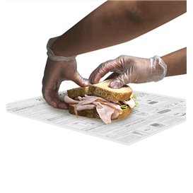 Paper Food Wrap Grease-Proof "Periodico" 28x31cm (1000 Units) 