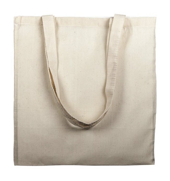 Cotton Bag with Long Handles Beige 38x42cm (25 Units)