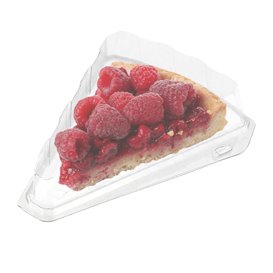 Plastic Cake Slice Container Clear 16,2x13,5x5cm 1/8 Ø26cm (600 Units)