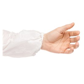 Disposable Plastic Over Sleeve PE White G80 18x44cm (1.000 Units)