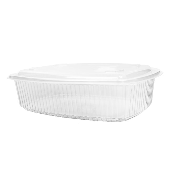 Hinged High Lid Food Container Microwavable in PP 1500ml (25 Units)