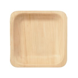 Square Wooden Plate 9x9cm (25 Units)