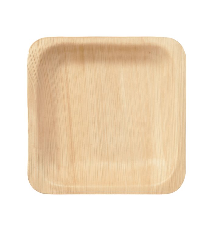 Square Wooden Plate 9x9cm (600 Units)