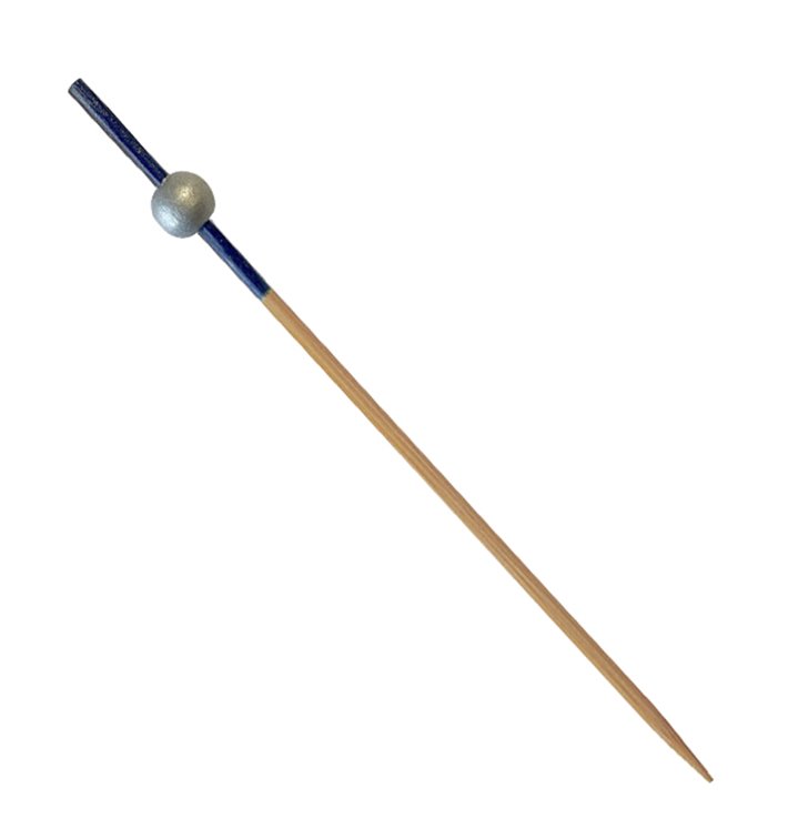 Bamboo Skewer Blue/Silver 10cm (1.200 Units)