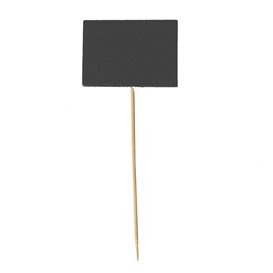 Bamboo Skewers with Slate 6.3x3.8cm (100 Units)