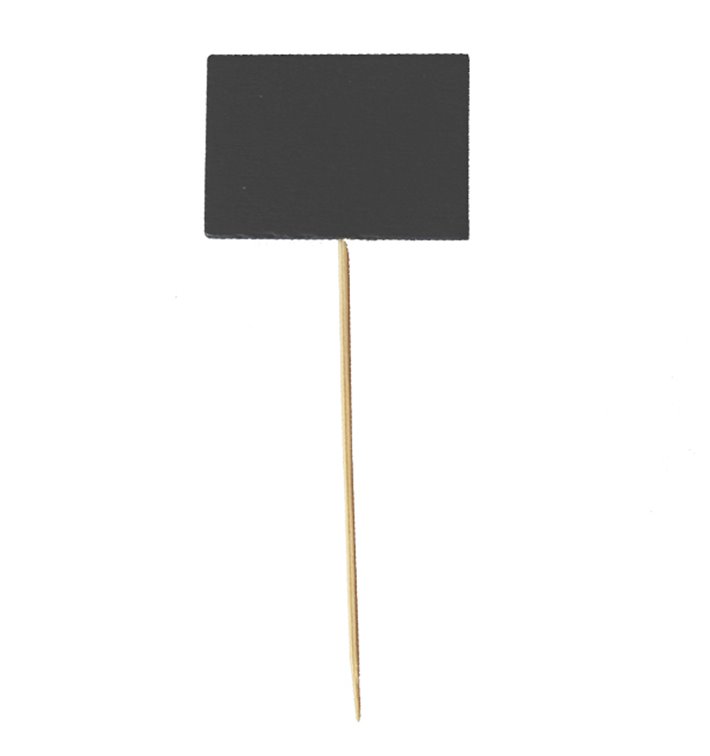 Bamboo Skewers with Slate 6.3x3.8cm (1.000 Units)
