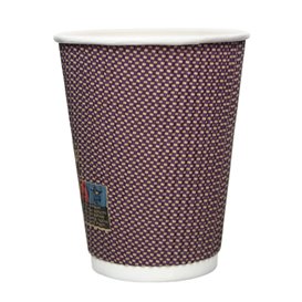 Paper Cup Ripple Wall Kraft 9Oz/270ml Ø8,0cm (25 Units)