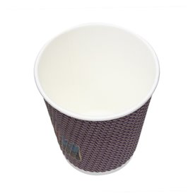 Paper Cup Ripple Wall Kraft 9Oz/270ml Ø8,0cm (25 Units)