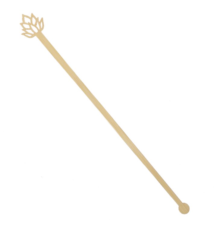 Bamboo Lotus Blossom Drink Stirrer 18cm (50 Units) 