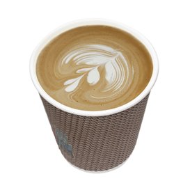 Paper Cup Ripple Wall Kraft 9Oz/270ml Ø8,0cm (25 Units)