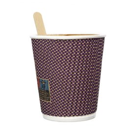 Paper Cup Ripple Wall Kraft 9Oz/270ml Ø8,0cm (25 Units)