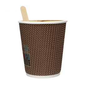 Paper Cup Ripple Wall Kraft 9Oz/270ml Ø8,0cm (25 Units)