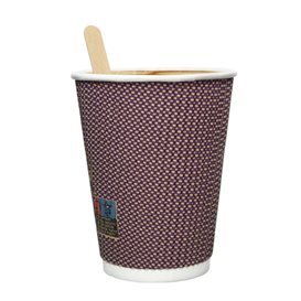 Paper Cup Ripple Wall Kraft 9Oz/270ml Ø8,0cm (25 Units)