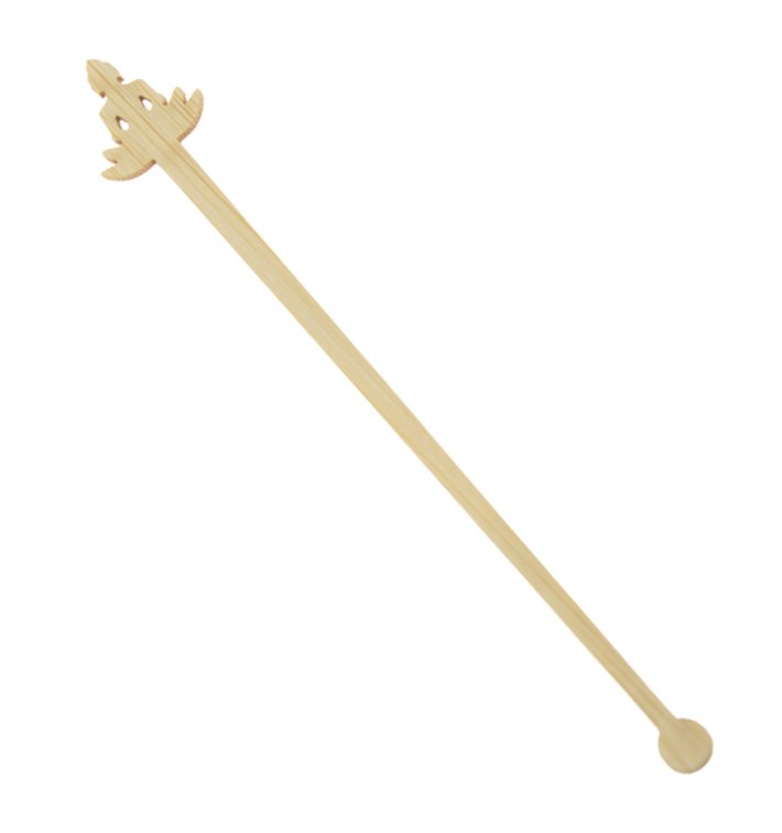 Bamboo Stirrer “Bouddha 1” for Drink 14cm (50 Units) 