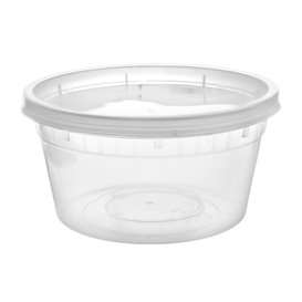Plastic Deli Range Container in PP Transparent with Lid 360ml (40 Units)
